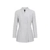 Giorgio Armani Jacquard Jacket Geometry Micropaillettes In Gray