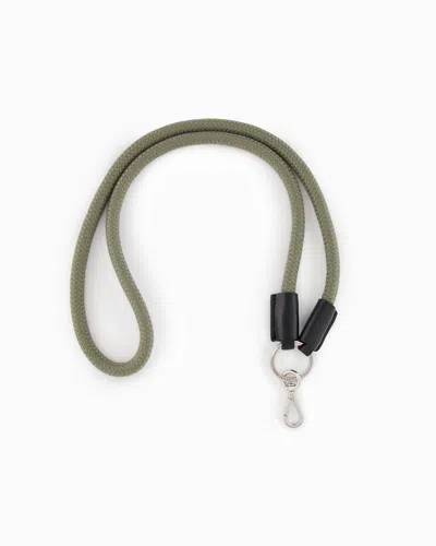 Giorgio Armani Mobile Phone Holder With Lanyard In Green