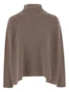 Giorgio Armani Mud Cashmere Oversize Sweater In Blue
