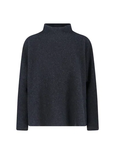 GIORGIO ARMANI MOCK NECK SWEATER - GREY