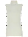 Giorgio Armani High-necked Sleeveless Knitted Vest In White