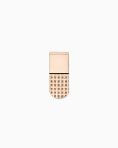 Giorgio Armani Money Clip In Sterling Silver With A Knurled Motif