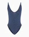 Giorgio Armani Official Store Monogram Jacquard Bodysuit In Pattern
