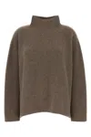Giorgio Armani Mud Cashmere Oversize Sweater In Green