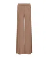 Giorgio Armani Viscose And Silk Blend Trousers In Brown