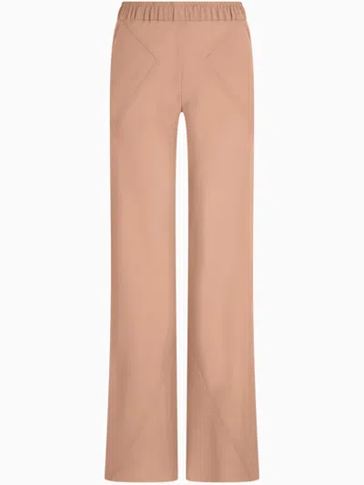 Giorgio Armani Mulberry-silk Palazzo Pants In Red