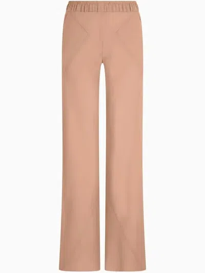 Giorgio Armani Mulberry-silk Palazzo Pants In Red