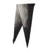 Giorgio Armani Mulberry Silk Pleated Scarf In Brown