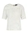 Giorgio Armani Mulberry-silk T-shirt In White