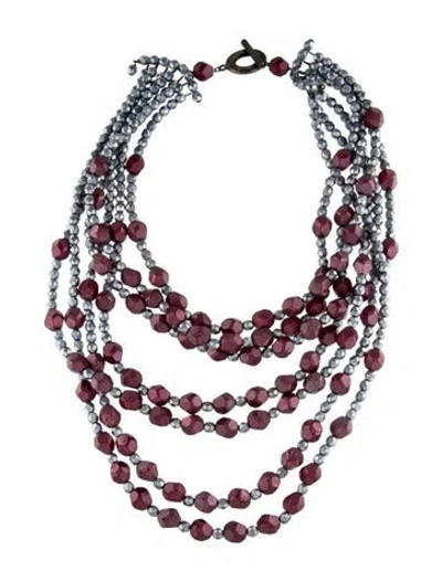 Pre-owned Giorgio Armani Multistrand Bead Necklace, 19"