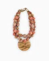 Giorgio Armani Multistrand Necklace In Resin And Brass