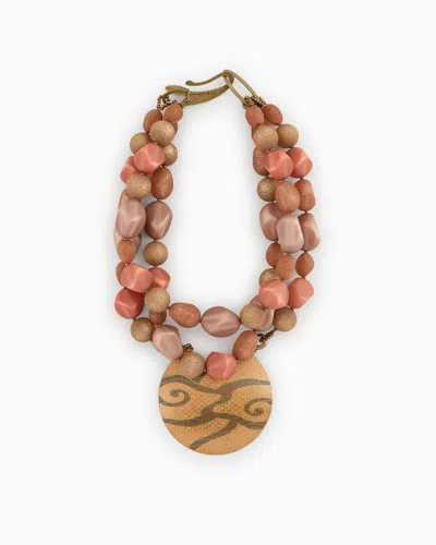 Giorgio Armani Multistrand Necklace In Resin And Brass