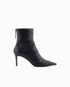 Giorgio Armani Nappa Leather Ankle Boots In Black