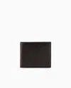 Giorgio Armani Official Store Nappa-leather Bifold Wallet In Black