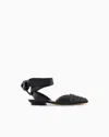 GIORGIO ARMANI NAPPA LEATHER D'ORSAY BALLERINAS
