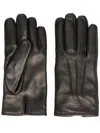 Giorgio Armani Logo Embossed Nappa Gloves In Black