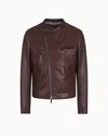 Giorgio Armani Nappa-leather Jacket With Threading