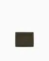 Giorgio Armani Nappa-leather Trifold Wallet In Green