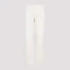 Giorgio Armani Straight-leg Trousers In Luxurious Cotton-silk Blend In Off White