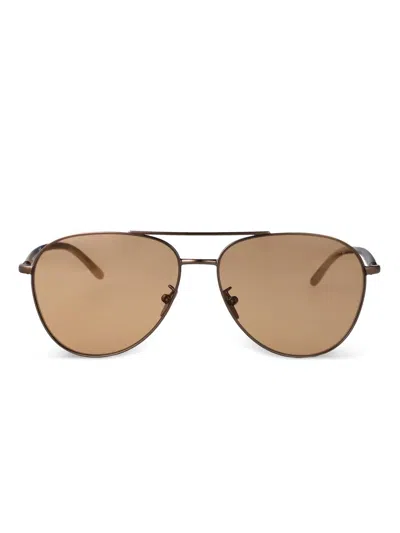 Giorgio Armani Navigator-frame Sunglasses In Braun