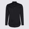 Giorgio Armani Long Sleeve Shirt In Navy Blue Cotton In Blue