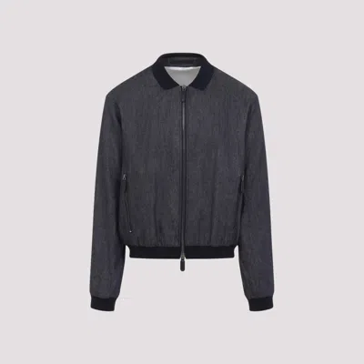 GIORGIO ARMANI NAVY BLUE DENIM JACKET