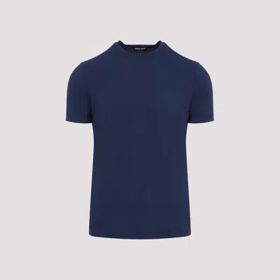 GIORGIO ARMANI NAVY BLUE SHORT SLEEVE T-SHIRT