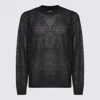 Giorgio Armani Mesh Crewneck Sweater Ribbed Finish