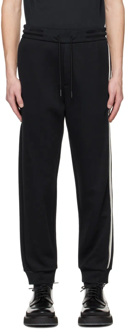 Giorgio Armani Navy Embroidered Lounge Pants In Fbwz Fant. Blu Graff