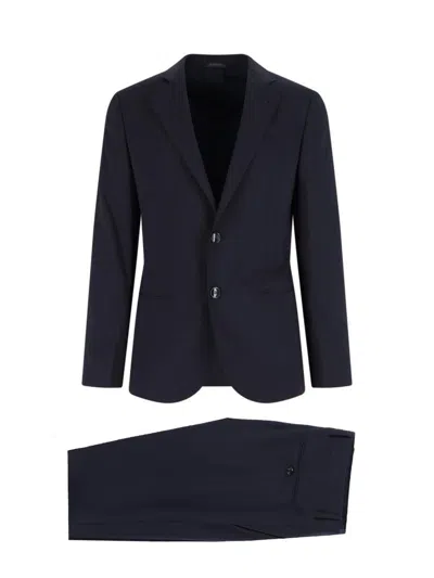 GIORGIO ARMANI NAVY VIRGIN WOOL TAILORED SUIT