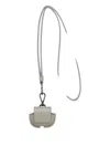 Giorgio Armani Neck-strap Leather Earphone Case In Silver