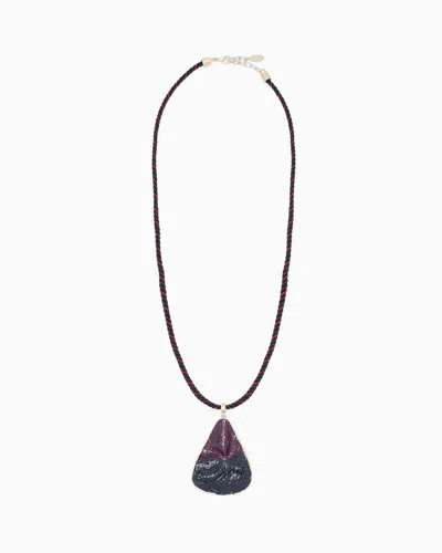Giorgio Armani Necklace In Tin Alloy And Brass With Enamel In Purple