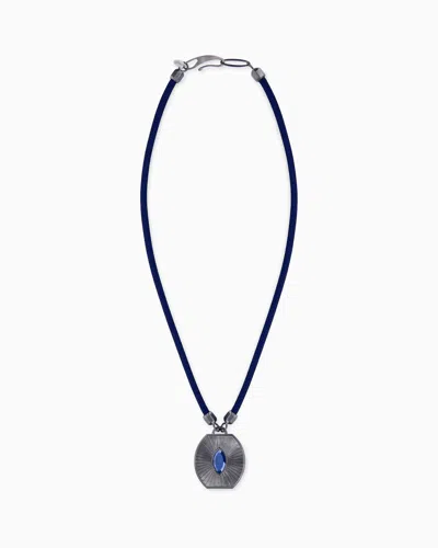 Giorgio Armani Necklace In Tin Alloy And Brass With Glass In Blue