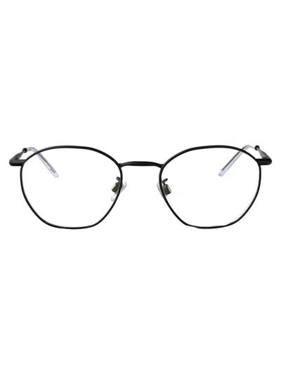 Giorgio Armani Nero Opaco Steel Glasses In Black
