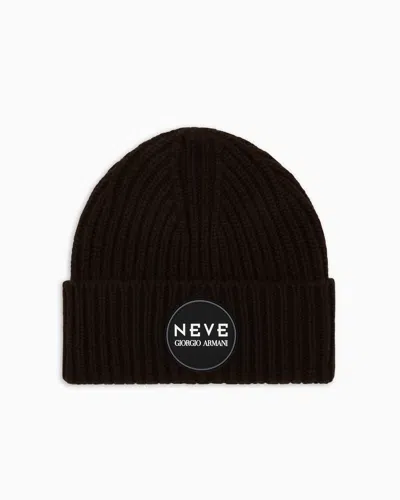 Giorgio Armani Official Store  Neve Cashmere Beanie In Brown