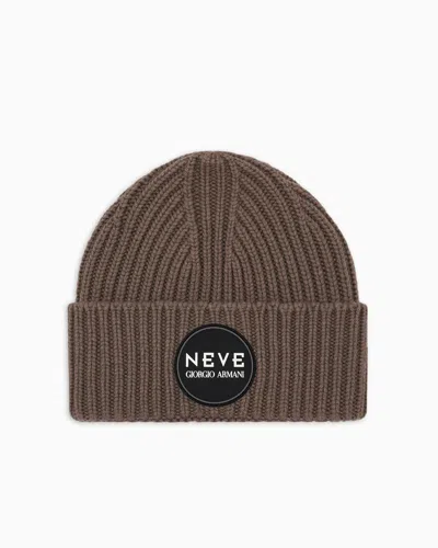 Giorgio Armani Official Store  Neve Cashmere Beanie In Dove Grey