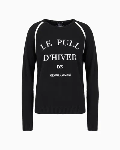 Giorgio Armani Neve Cashmere Crew-neck Sweater In Patterned