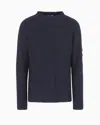 Giorgio Armani Official Store  Neve Jumper In Wool And Cashmere In Midnight Blue