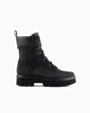 Giorgio Armani Neve Lace-up Ankle Boots In Nubuck, Technical Fabric And Nappa Leather In Black