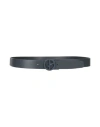 Giorgio Armani Neve Man Belt Midnight Blue Size Onesize Cow Leather, Polyurethane