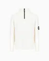Giorgio Armani Neve Mock-neck Jumper In Wool And Cashmere In White