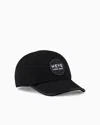 Giorgio Armani Official Store  Neve Nylon Baseball Cap In Black