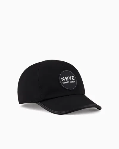 Giorgio Armani Official Store  Neve Nylon Baseball Cap In Black