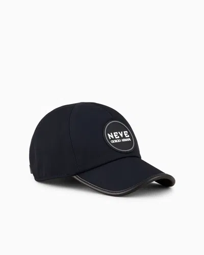 Giorgio Armani Neve Technical Nylon Baseball Cap In Blue