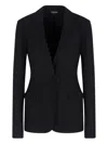Giorgio Armani Notched-lapel Pocket Jacket In Black