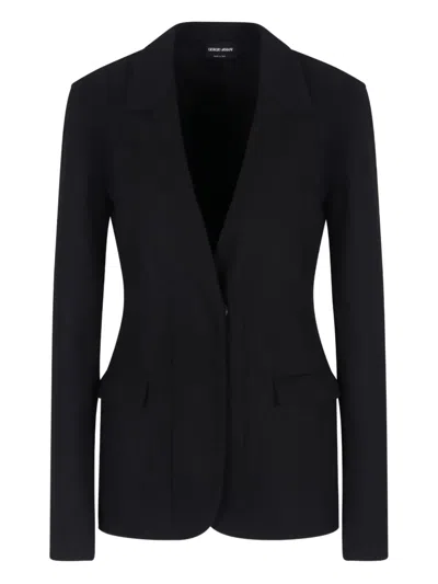 GIORGIO ARMANI NOTCHED-LAPEL POCKET JACKET