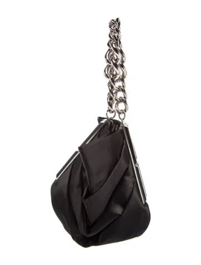Pre-owned Giorgio Armani Nylon Top Handle Bag Vintage In Black