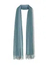 Giorgio Armani Ombre Fringed Scarf In Blue