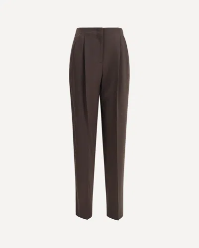 Giorgio Armani Pleated-front Trousers In Brown