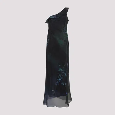 Giorgio Armani One-shoulder Long Dress In Multi